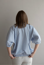 Carica l'immagine nel visualizzatore di Gallery, COMFORT Shirt Cotone Azzurro Rigato