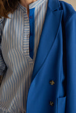 Carica l'immagine nel visualizzatore di Gallery, COMFORT Shirt Cotone Azzurro Rigato