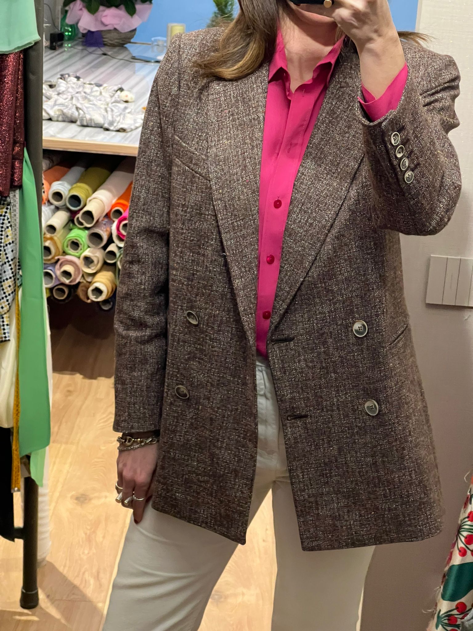 BLAZER TWEED lino e seta