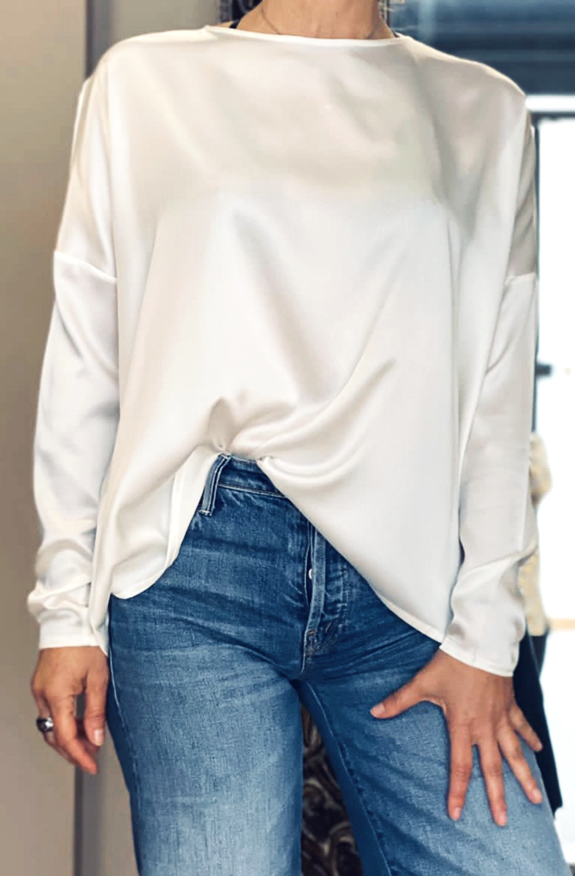 IDEALE IVORY BLOUSE