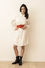 Carica l&#39;immagine nel visualizzatore di Gallery, White Shirt Dress
