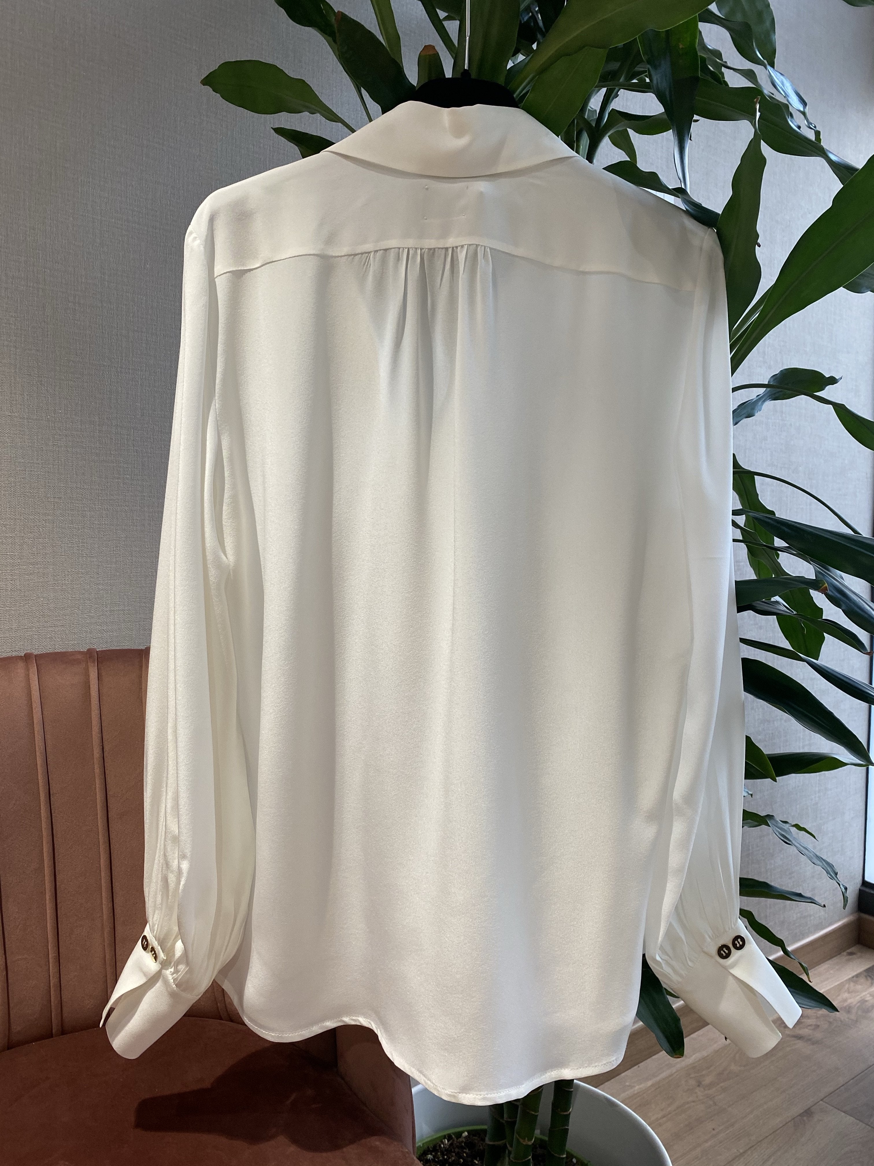 IDEALE NECK BLOUSE crêpe de chine