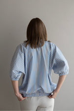 Carica l&#39;immagine nel visualizzatore di Gallery, COMFORT Shirt Cotone Azzurro Rigato
