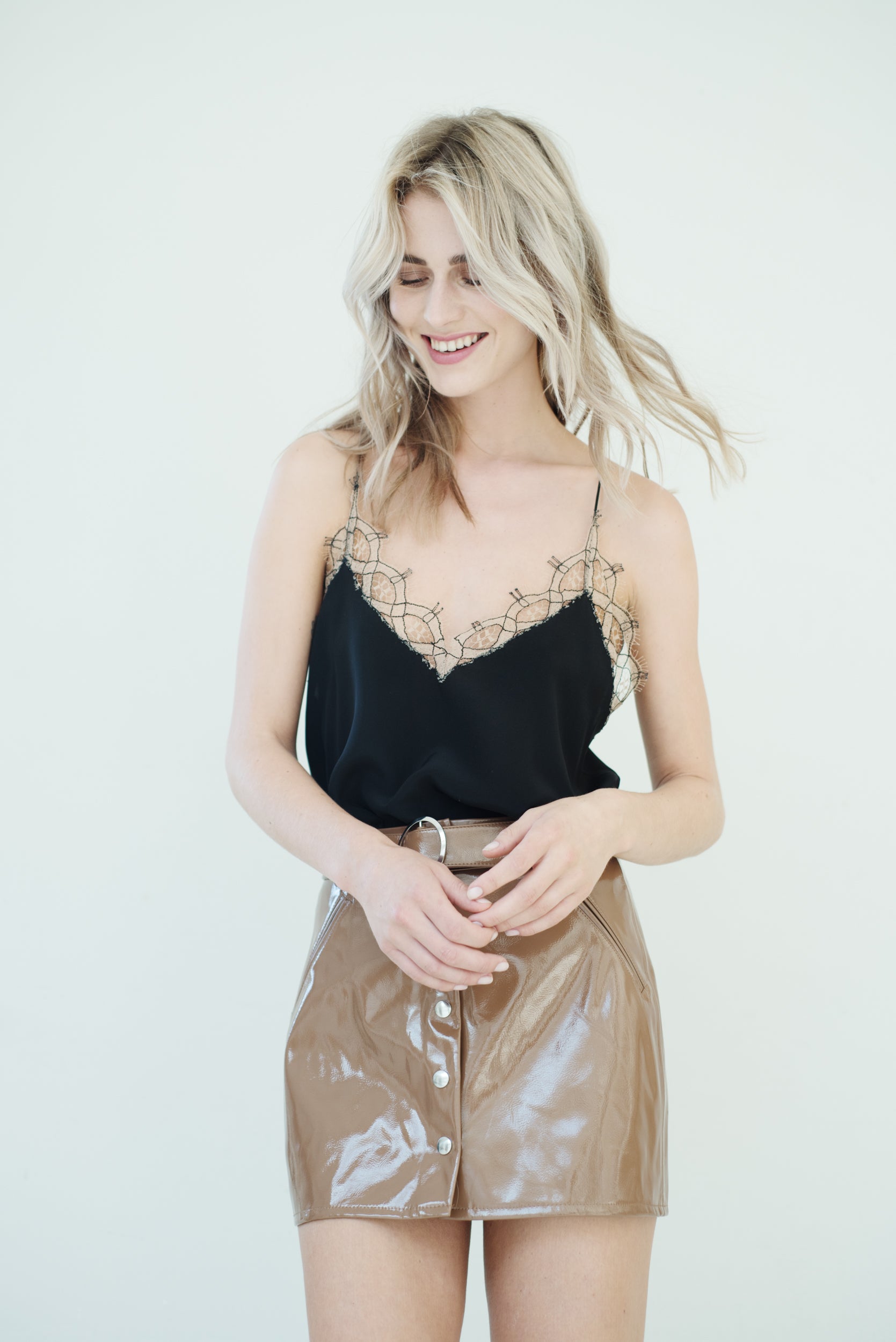 Two Tone Lace Top